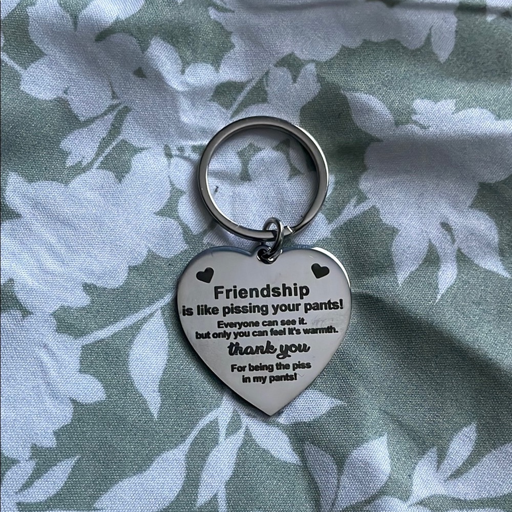 1.5” Heart-shaped Friendship Keychain